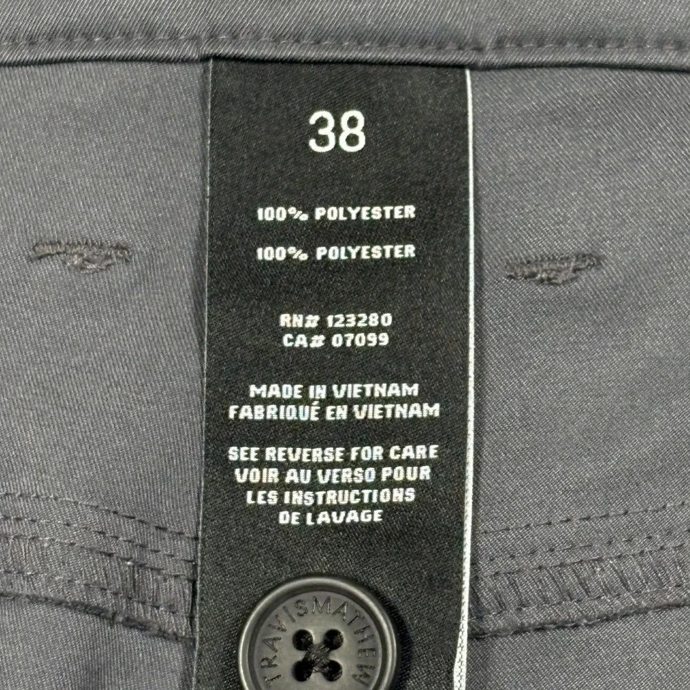 TravisMathew Pants Mens 38 Open To Close Gray Performance EUC
